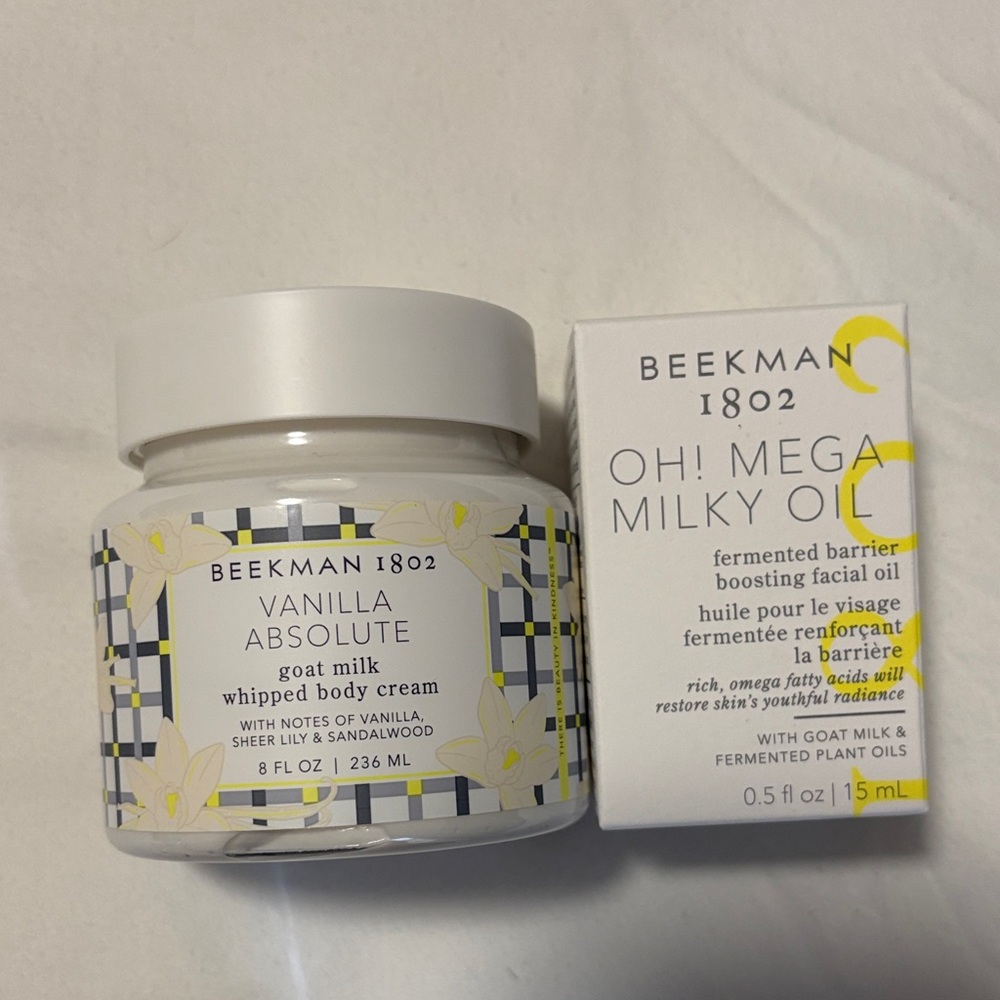 Beekman 1802 Vanilla Absolute and Oh! Mega Milky Oil Set